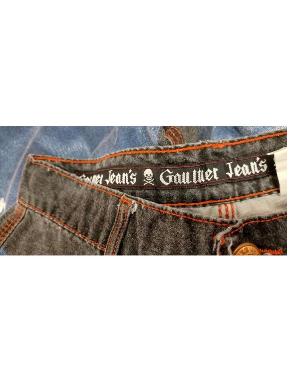 JEAN PAUL GAULTIER Rockabilly Pants Jean Picture Denim Redlines Waist 29 inches - Picture 16 of 16